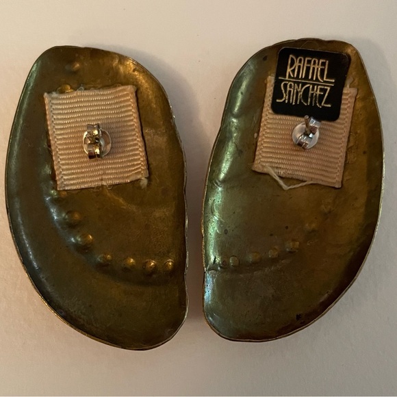 Rafael Sanchez Designer Earrings, Signed - Picture 4 of 5